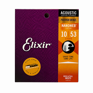 ENCORDOAMENTO 010 EXTRA LIGHT 10 47 PHOSPHOR BRONZE P/VIOLAO ACO 16002 ELIXIR