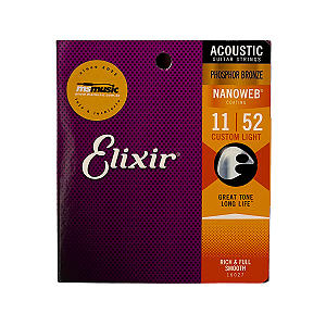 ENCORDOAMENTO 011 CUSTOM LIGHT PHOSPHOR BRONZE P/VIOLAO ACO 16027 ELIXIR
