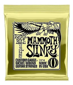 Encordoamento Ernie Ball Mammoth Slinky 012-062 (G Encapada) Níquel para Guitarra