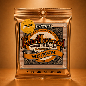 ENCORDOAMENTO 013-056 P/ VIOLAO ACO EARTHWOOD MEDIA PHOSPHOR BRONZE P02144 ERNIE BALL