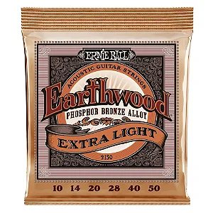 Encordoamento Violão Ernie Ball Earthwood Phosphor Bronze 010 P02150