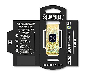 DHMD02 ABAFADOR DAMPER MD COURO HOLOGRAFICO DOURADO