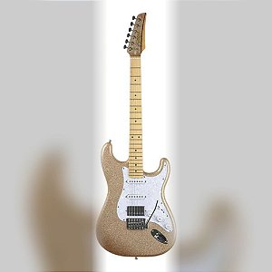 Guitarra Seizi Katana Musashi HSS Desert Gold Sparkle com Bag