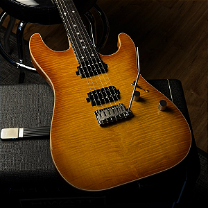Guitarra Seizi Katana Ozielzinho MK3 Desert Flame com Bag