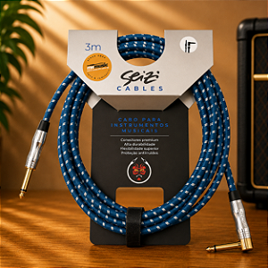 CABO PARA INSTRUMENTO SEIZI ENERGY 6M P10R/ P10A - BLUE & WHITE