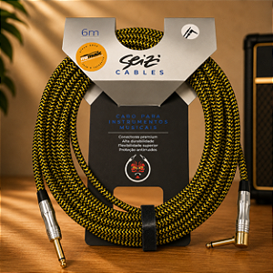 CABO PARA INSTRUMENTO SEIZI ENERGY 6M P10R/ P10A - YELLOW & BLACK