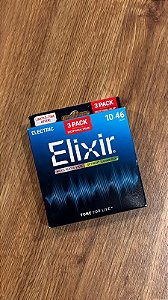 ENCORDOAMENTO ELIXIR GUITARRA PACK 3 JOGOS NANOWEB 0.10