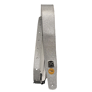 CLL607 CORREIA EM COURO LEGITIMO ARTIST SILVER SHINE