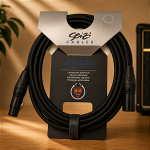 CABO PARA MICROFONE SEIZI ENERGY MIC 6M XLR/ XLR - BLACK