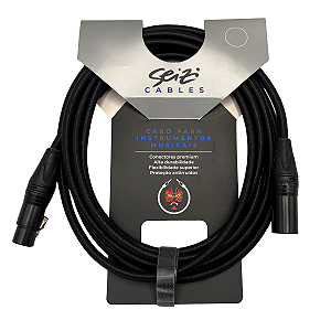 CABO PARA MICROFONE SEIZI ENERGY MIC 6M XLR/ XLR - BLACK