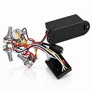 Circuito Ativo Custom Sound CCB 9010 para Contrabaixo 2 Bandas Preto