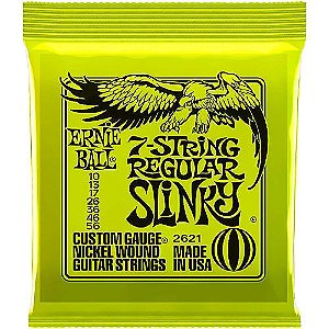 Encordoamento Ernie Ball 2621 Regular Slinky 7 Cordas 010-056