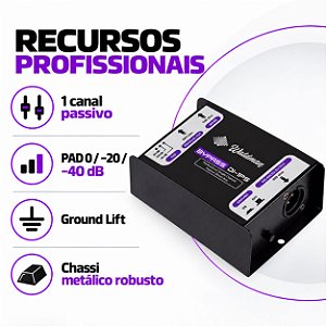 Direct Box Passivo Waldman ByPass DI-1PS 1 Canal
