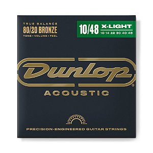 ENCORDOAMENTO 010 BRONZE 80/20 P/VIOLAO ACO EXTRA/LEVE DAB1048 DUNLOP