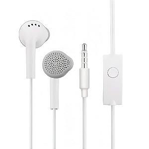 Fone De Ouvido Stereo Com Fio Branco P2 Celular Computador
