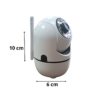 Babá Eletrônica Câmera Wifi Sem Fio Visão Noturna 360º