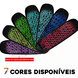 Controle Mini Teclado Air Mouse Wireless Sem Fio Android Tv