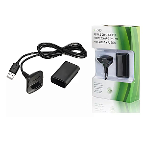 Kit Fonte E Carregador P/ Controle Xbox 360 Cabo Usb