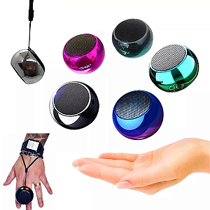 Mini Caixinha De Som De Metal Bluetooth Amplificada de 3W