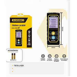 Trena Laser Digital De Alta Precisão Profissional  40m