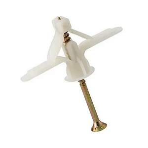 Kit 30 Buchas Nylon Para Drywall, Gesso Com Parafuso 8mm