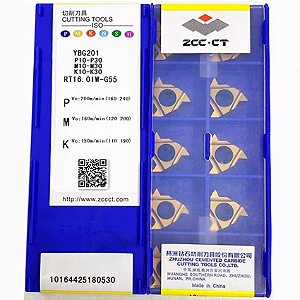 Inserto Pastilha de Rosca RT16 Externa 55º - CX 10 Pçs - ZCC