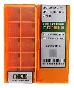 Inserto Pastilha Videa Spgt050204-qpm Op1215 Oke