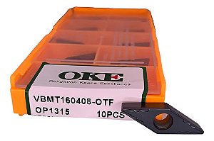 Inserto Videa Pastilha Vbmt160408 - Otf Op1315 Oke 10pçs