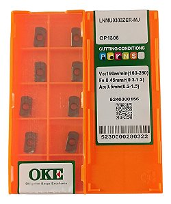 Inserto Pastilha Lnmu0303 Zer-mj Op1305 - 10x Alto Avanço
