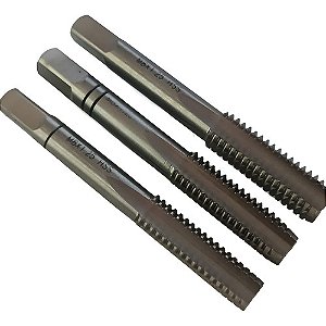 Jogo De Macho Manual Rosca M8 X 1,25mm 3 Peças Hss