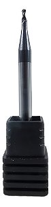 Fresa Topo Esférico Metal Duro 1,5mm 2 Cortes 45hrc Tialn
