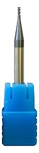 Fresa Topo Metal Duro 2mm 4 Cortes Com Cobertura 45 Hrc