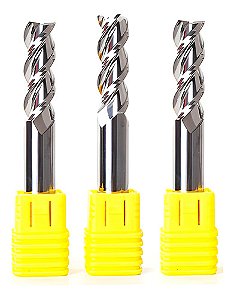 Fresa Topo Reto Metal Duro 6mm 3 Corte Alumínio Canal Polido
