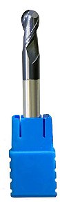 Fresa Esférica Metal Duro 4mm 2 Cortes 45hrc Cobertura Tialn