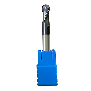 Fresa Esférica Metal Duro 3mm 2 Cortes 45hrc Cobertura Tialn