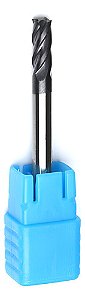 Fresa Topo Metal Duro Ø 4mm 4 Cortes Com Cobertura 45hrc