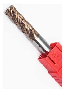 Fresa Topo Metal Duro 8mm 4 Corte Com Cobertura 55 Hrc Tisin