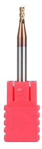 Fresa Topo Metal Duro 2,5mm 4 Cortes Com Cobertura Hrc55