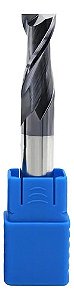 Fresa Topo Metal Duro 12mm 2 Cortes Cobertura Tialn Hrc45