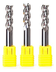 Fresa Topo Reto Metal Duro 10mm 3 Corte Alumínio Canal Polid