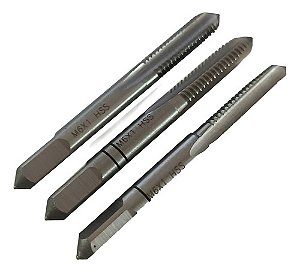 Jogo De Macho Manual Rosca M6 X 1mm 3 Peças Hss