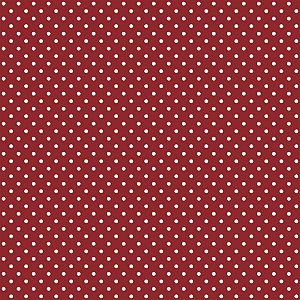 Tricoline 100% Algodão Poá Marsala com Bolinhas Brancas