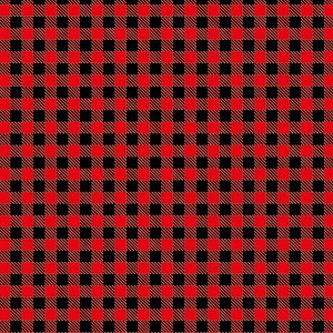 Tecido Tricoline Mista Xadrez Vermelho e Preto
