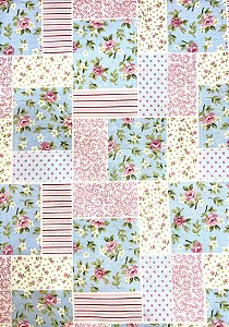 tricoline floral patchwork