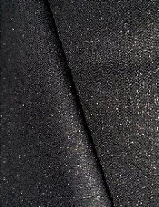 Tecido Tricoline Com Glitter Preto