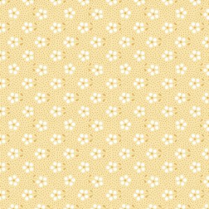 Tecido Tricoline Mini Primavera Amarela 50cm X 1.50 Largura