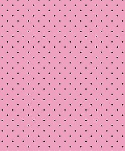 Tecido Tricoline Poa Micro Rosa com Marron