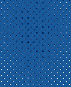 Tecido Tricoline Poa Micro Azul Bic