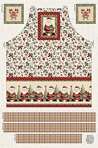 Tecido Tricoline Digital Painel Avental Natal 0.75cm x 1.10Lmt