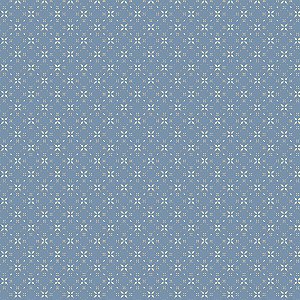 Tecido Tricoline Geométrico Azul 50cm X 1.50 Largura